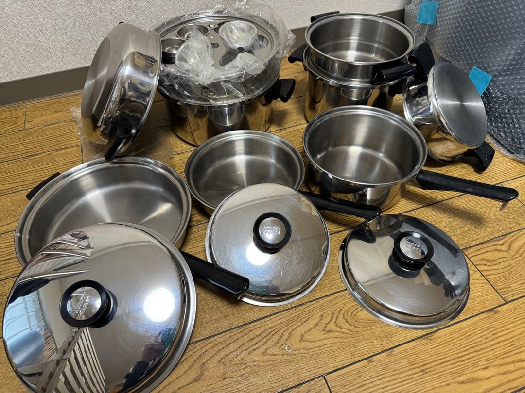 13点セット 21p アムウェイクイーン ステンレス 鍋 AMWAY QUEEN