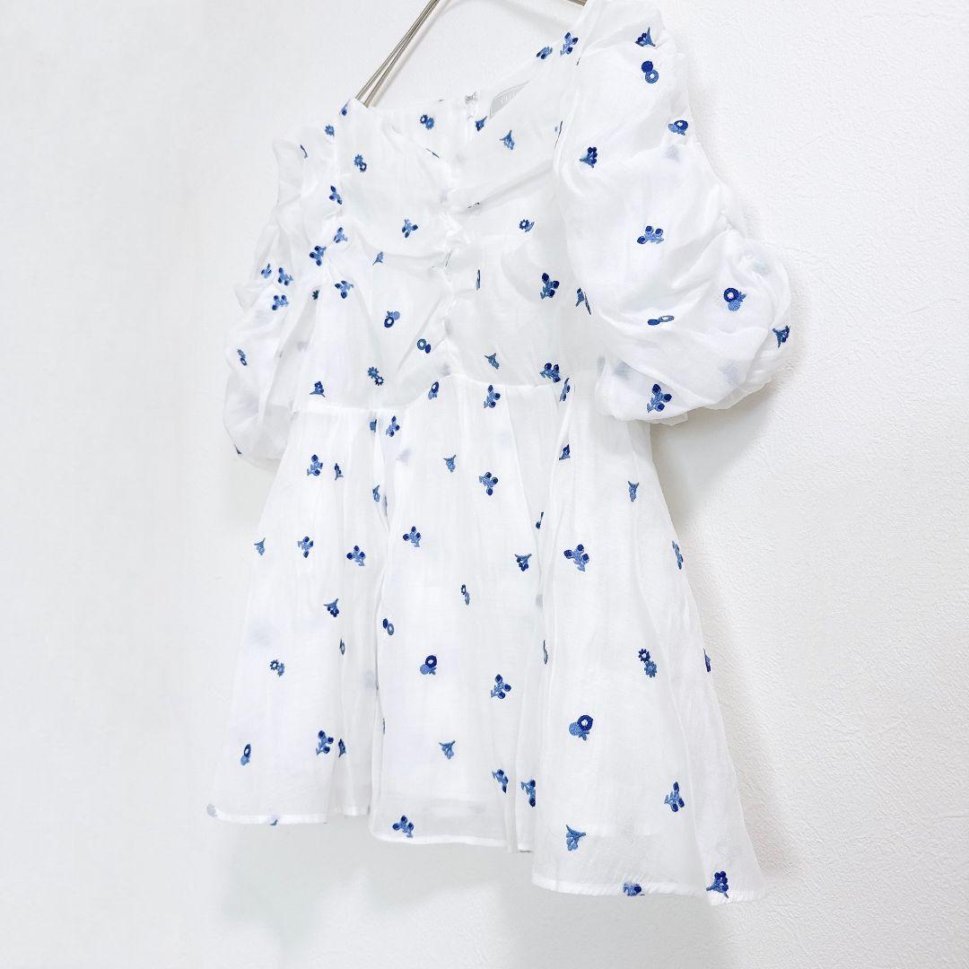 【25SS極美品】CELFORD セルフォード 小花刺繍ペプラムブラウス 花柄