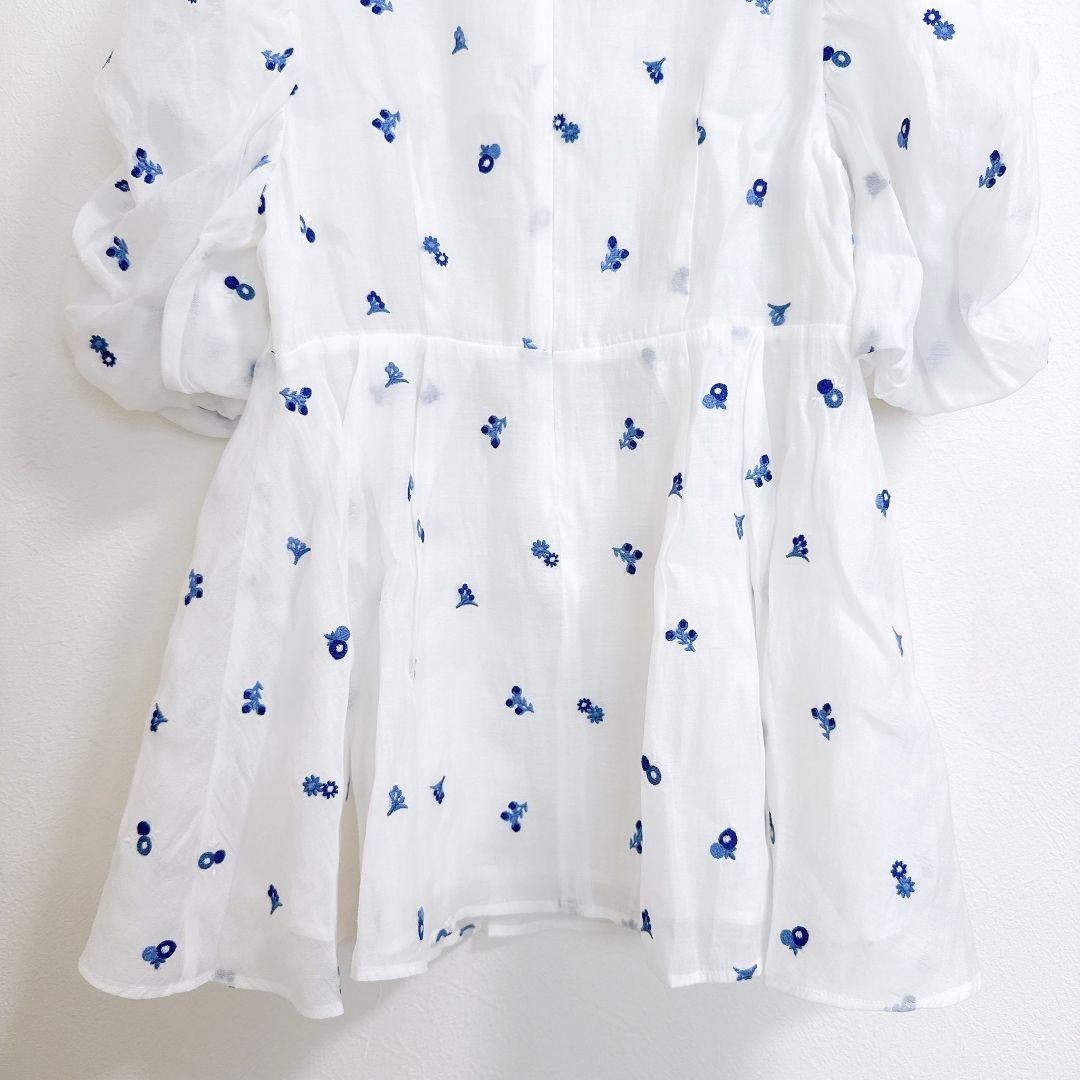 【25SS極美品】CELFORD セルフォード 小花刺繍ペプラムブラウス 花柄