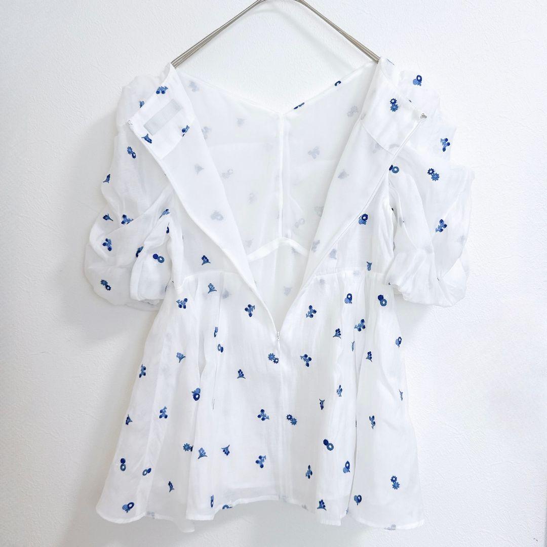 【25SS極美品】CELFORD セルフォード 小花刺繍ペプラムブラウス 花柄