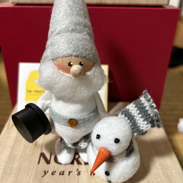 てのりサンタ（シルクハット）サイレントナイト2点セット