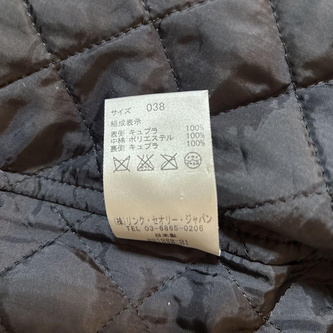 セオリーリュクス　トレンチコート　ライナー付　腰ベルト　紺色　38 ネイビー