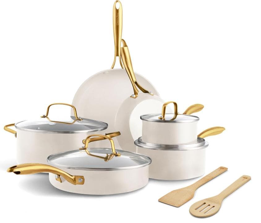 GreenPan調理器具12点セット セラミック製 蓋付き鍋&フライパン