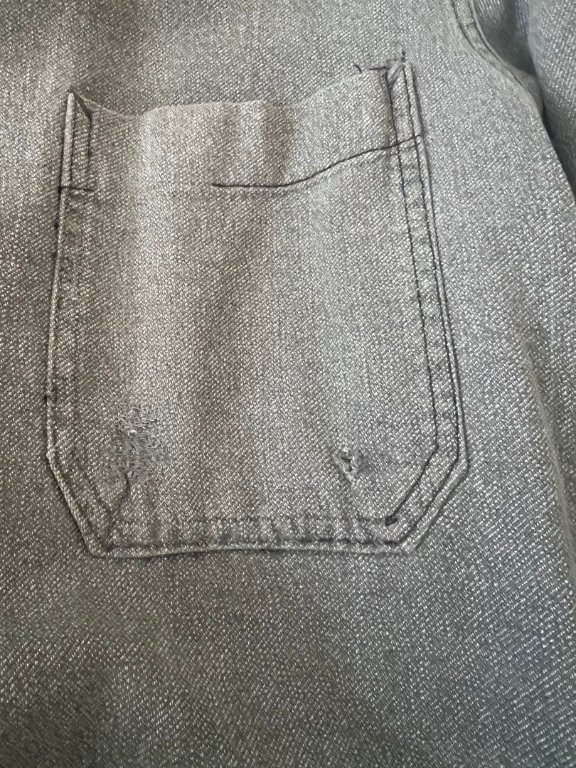 アトリエコート　1950代ヴィンテージ　ブラックシャンブレー　ショップコート