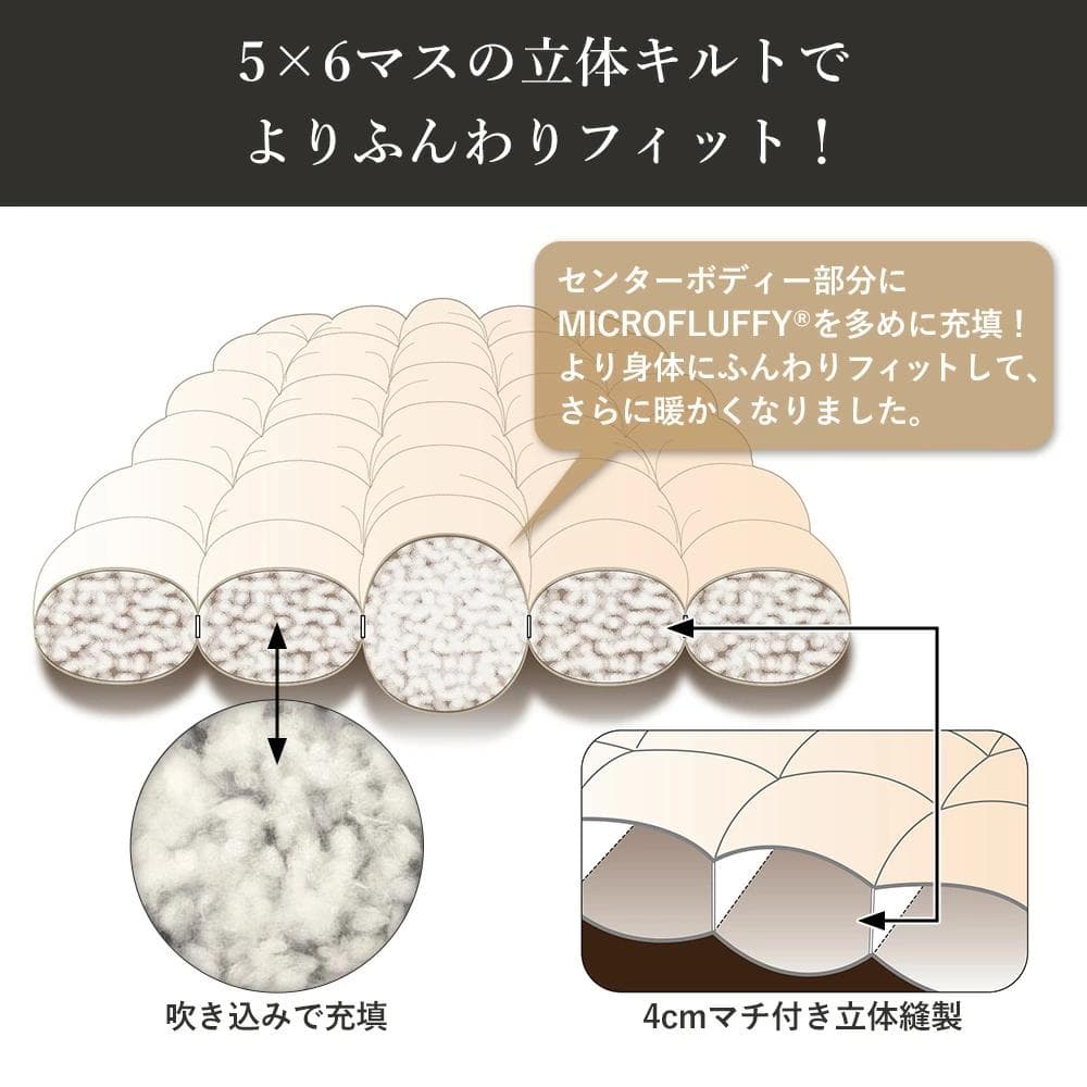 マイクロフラッフィー 掛けふとんホットプラス［ダブル］ブラウン／テイジン