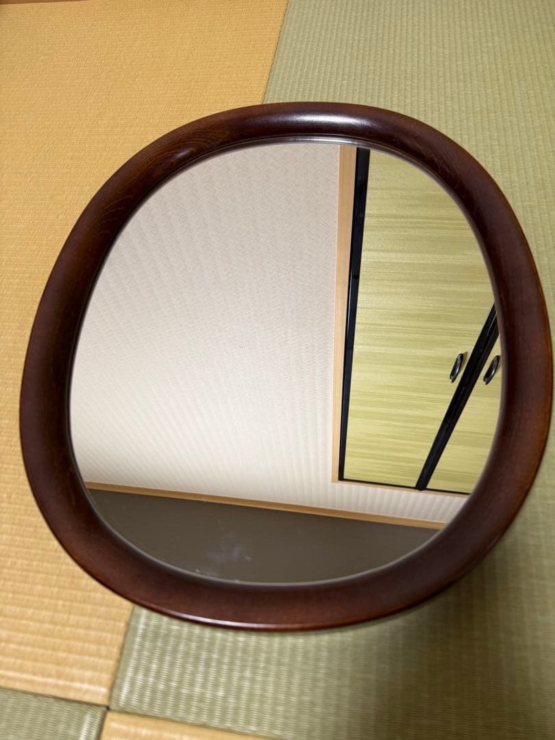 秋田木工 ウォールミラー 鏡 柳宗理 ビンテージ 曲木 ミラー 北欧スタイル