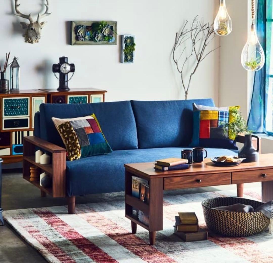 ニコール 3Pソファ 3人掛け ウォールナット