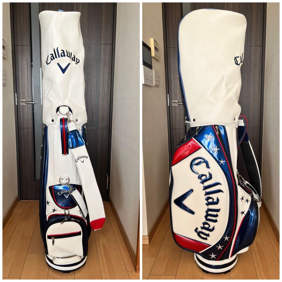 希少　良品キャロウェイ ベア カート型キャディバッグ 星柄 限定モデル レザー調