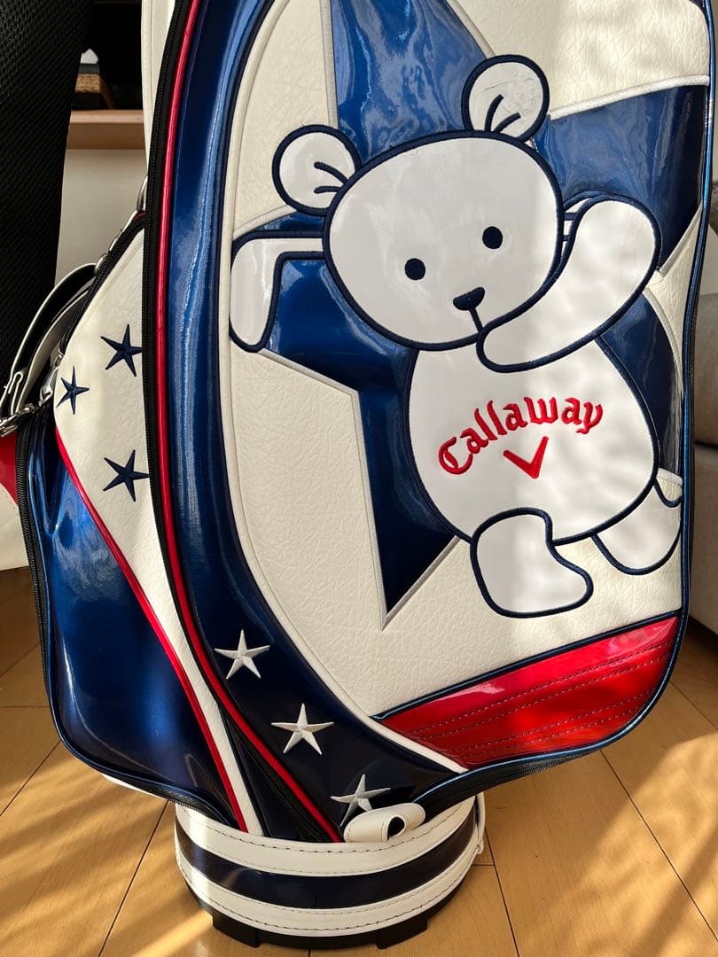 希少　良品キャロウェイ ベア カート型キャディバッグ 星柄 限定モデル レザー調