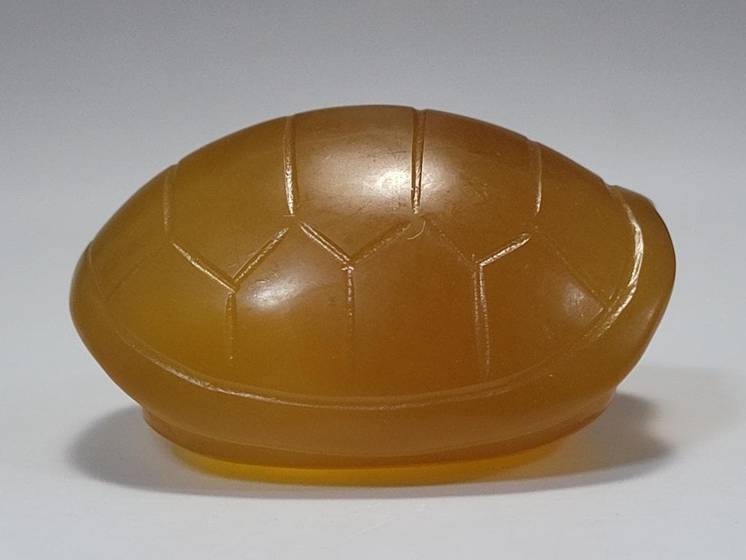 天然玉製 亀型 提物装身具 玉装飾品 明清時代 幅約3.9cm