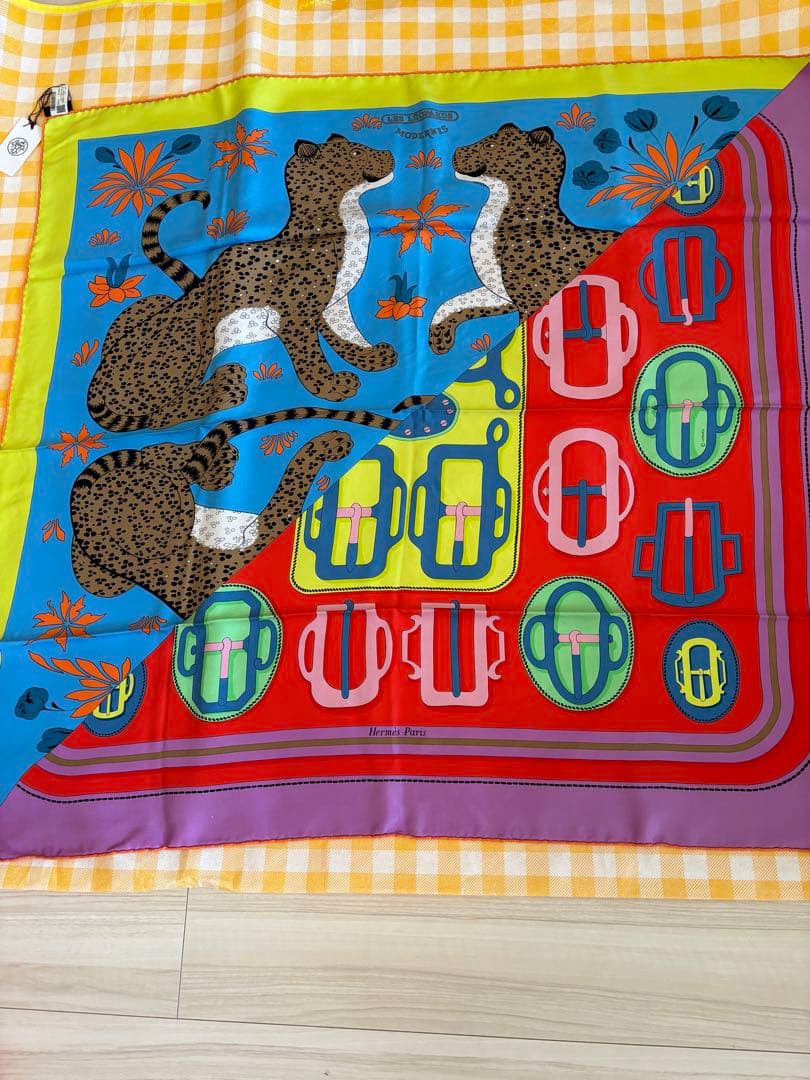 エルメス カレウォッシュ90 モダンなレオパード　新品未使用