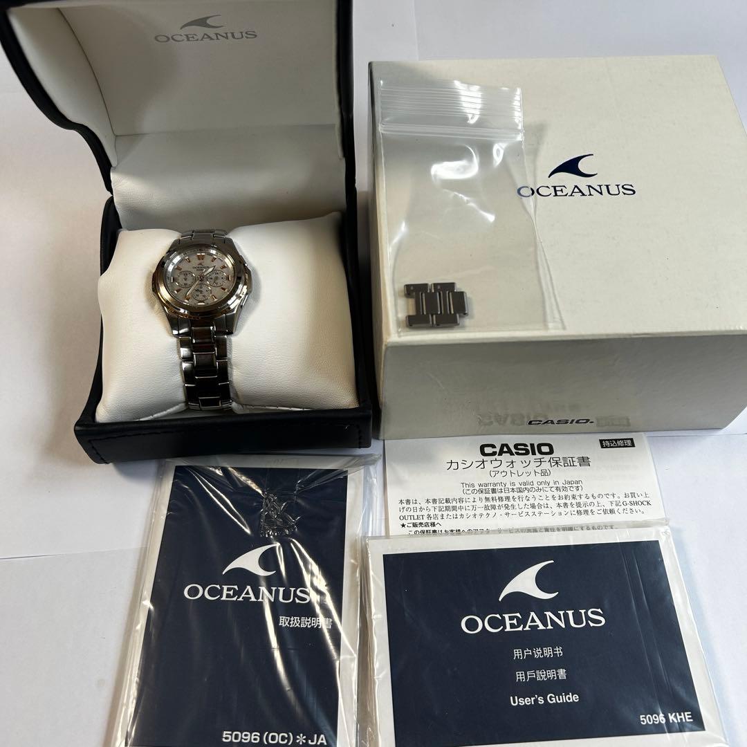 【稼働/完品】CASIO オシアナス OCW-60DJ-7AJF シェル文字盤
