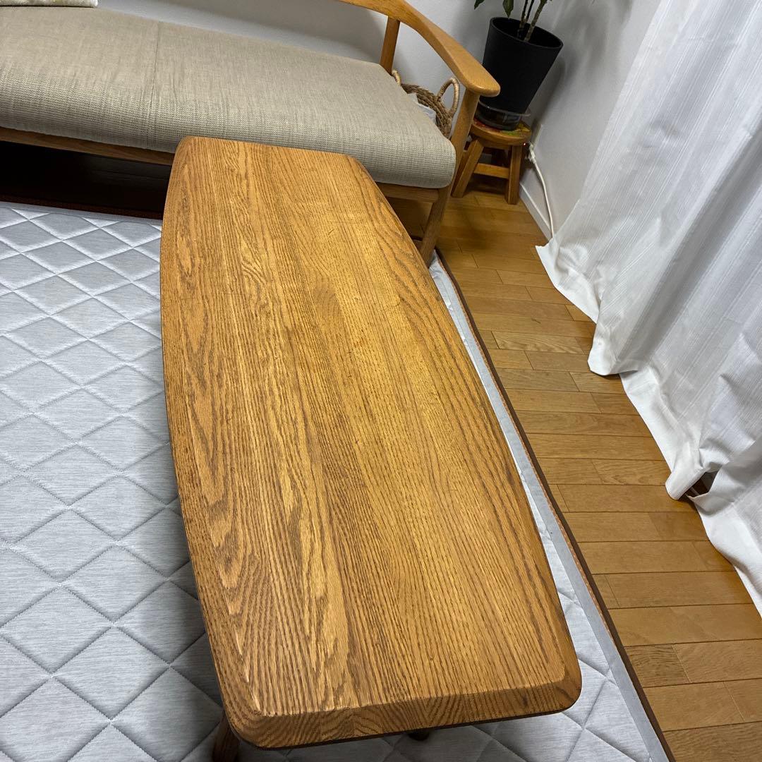 ローテーブル　幅125㎝　奥行49㎝　高さ40㎝（可変して高さ60㎝にもできる）