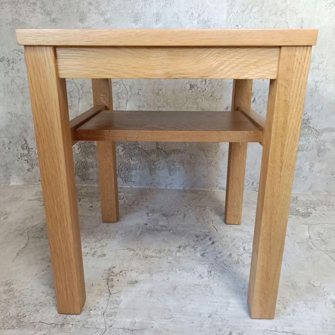 廃盤品　無印良品 オーク無垢材 サイドテーブル ベンチ