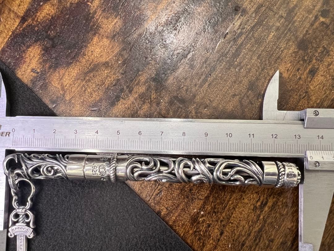 S925刻印有：重厚シルバーペンダントとしても使えるペン　SZB006