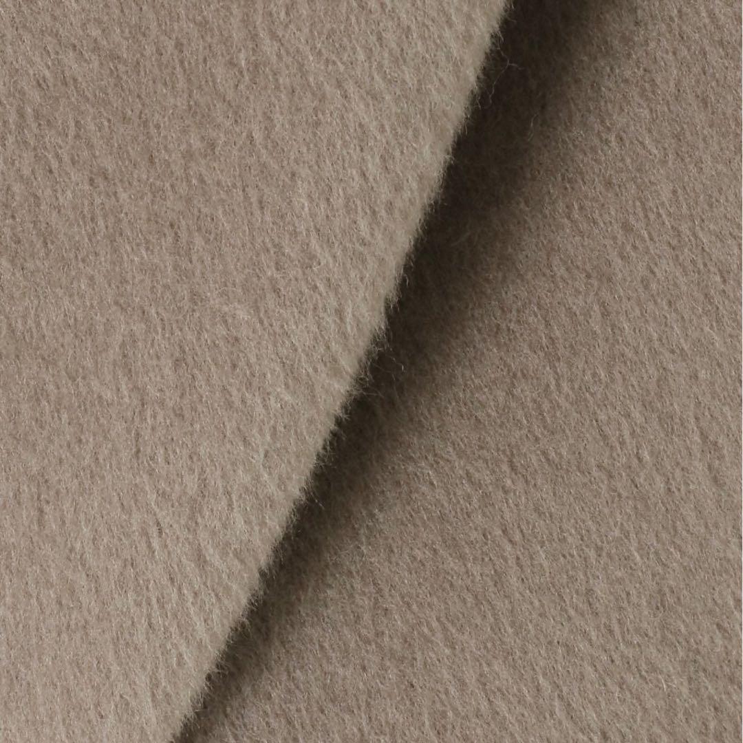 【美品】 IENA イエナ ラムウール ノーカラーロングコート チャコールグレー