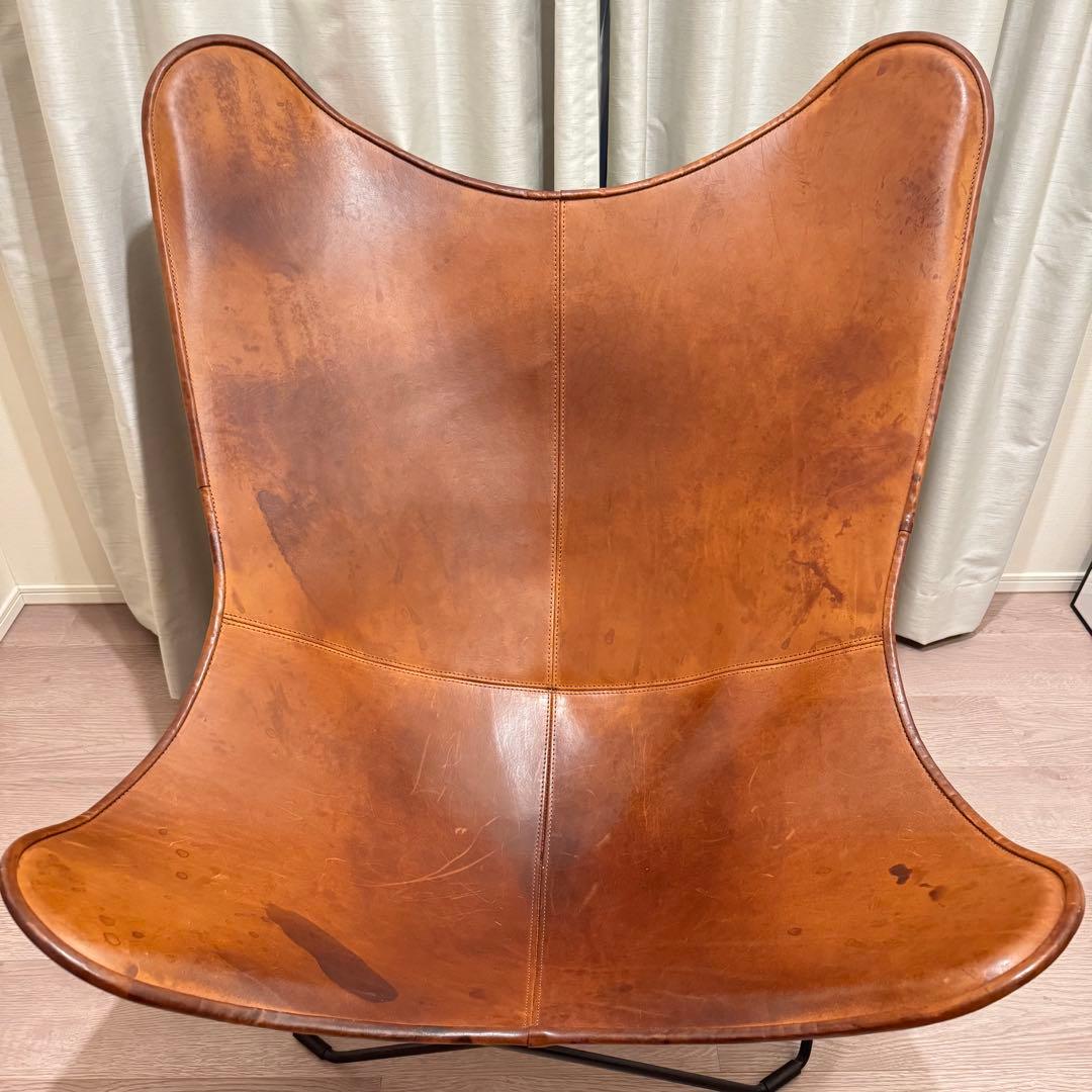 CUERO社バタフライチェア ブラウン レザー