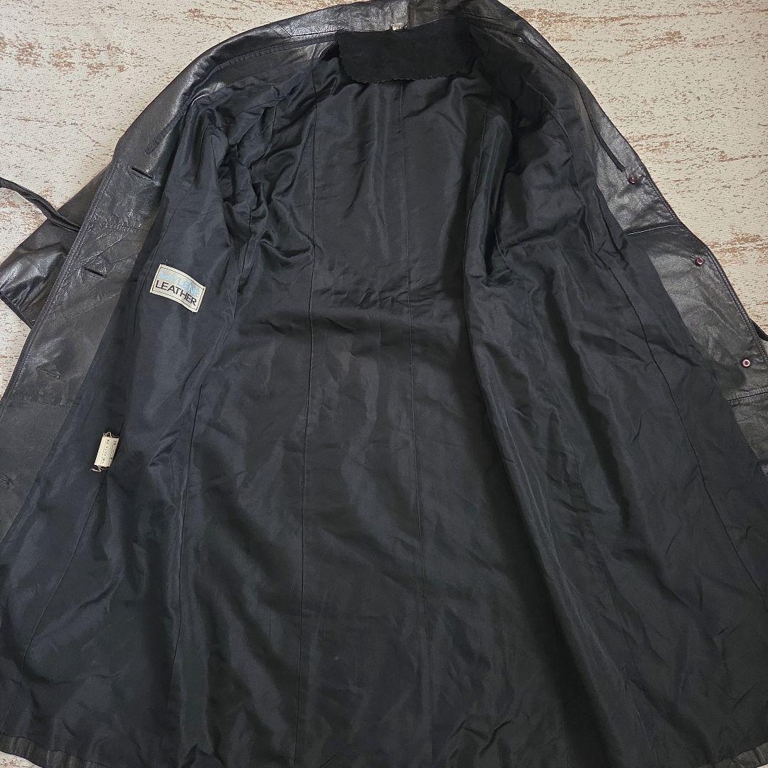sumipun様◆MYLÈNE LEATHER 牛革トレンチコート 【L〜LL】