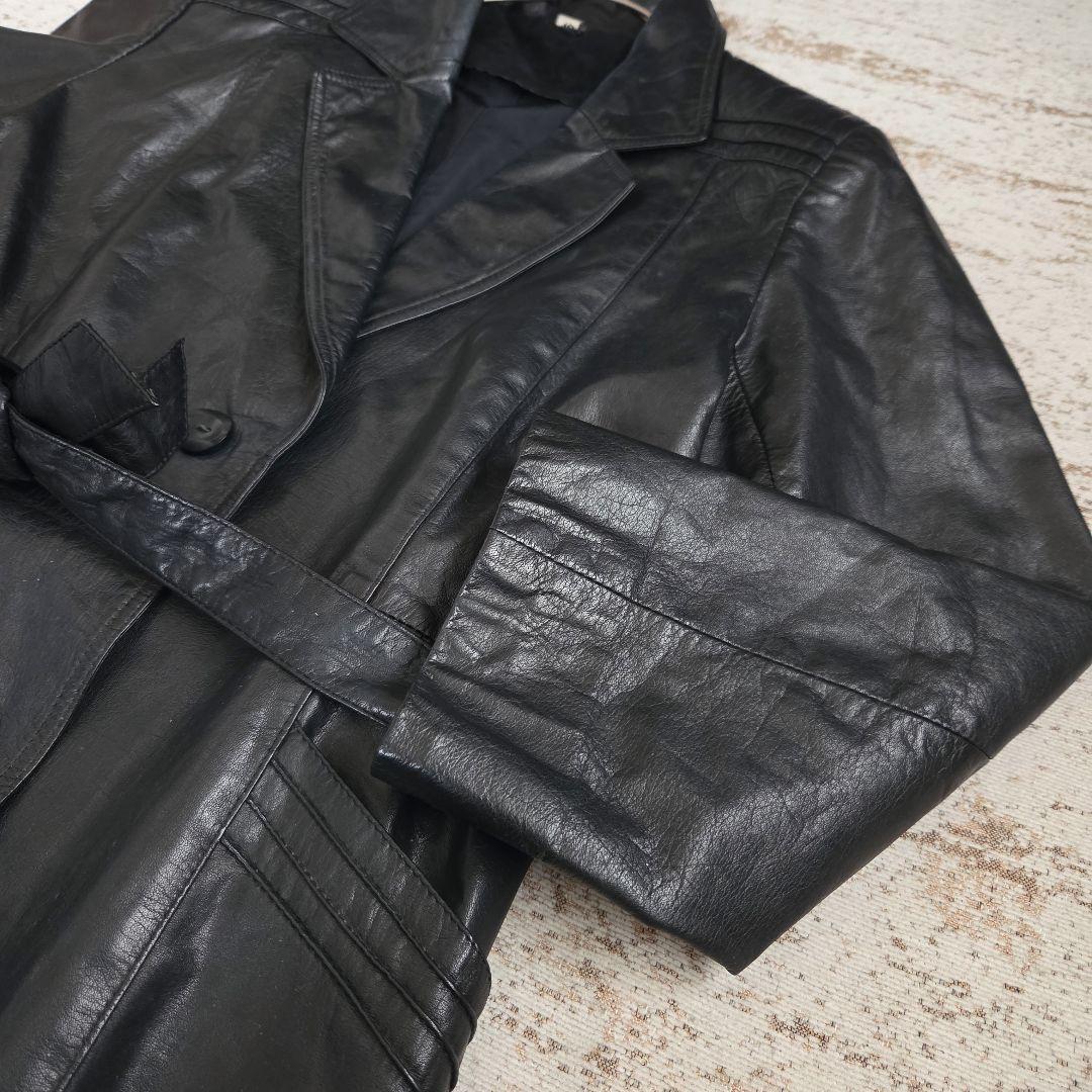 sumipun様◆MYLÈNE LEATHER 牛革トレンチコート 【L〜LL】