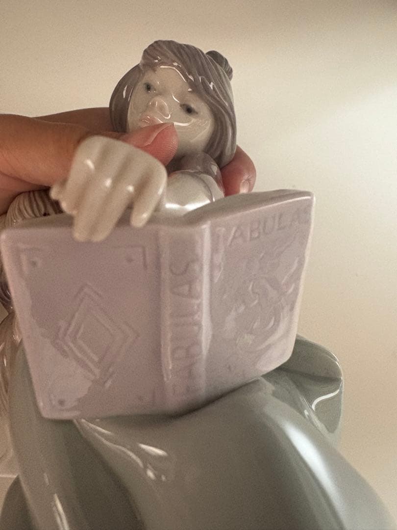 Lladro リヤドロ少女と犬 サイン入り