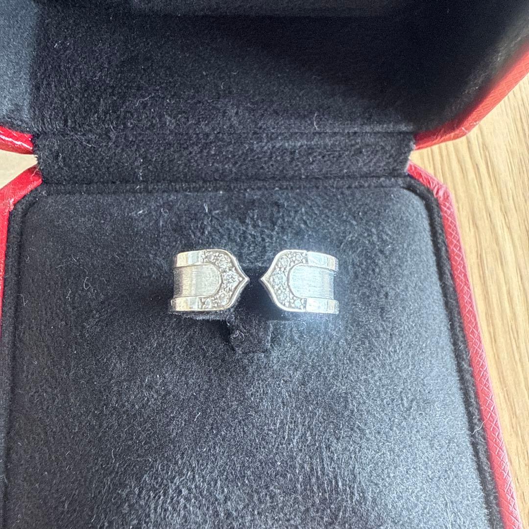 証明書等あり★ Cartier C2 10Pダイヤリング ホワイトゴールド 52