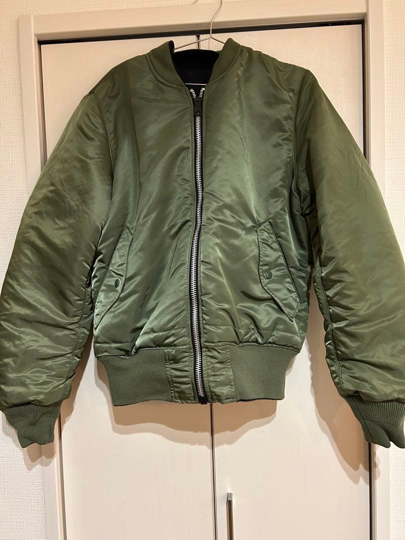 ALPHA INDUSTRIES MA-1リバーシブル/L/ナイロン/ブラック