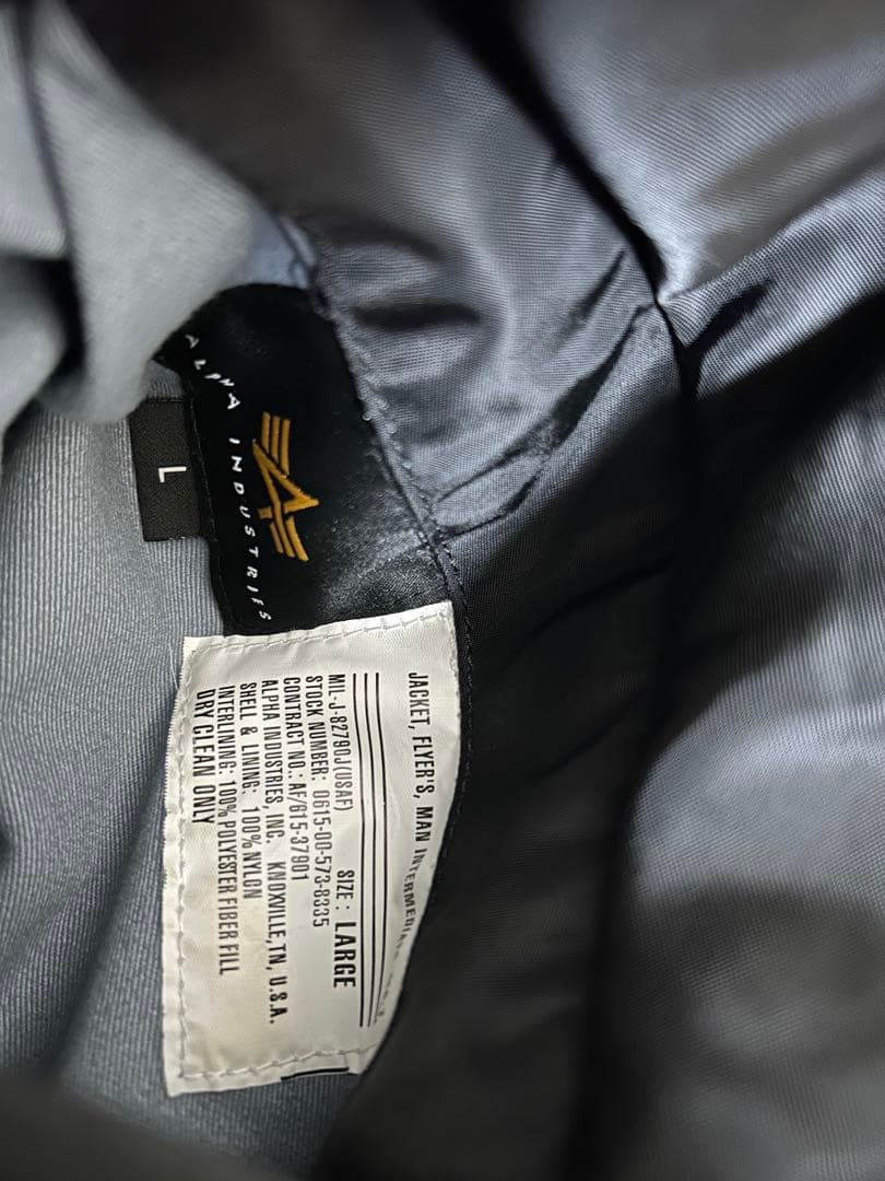 ALPHA INDUSTRIES MA-1リバーシブル/L/ナイロン/ブラック