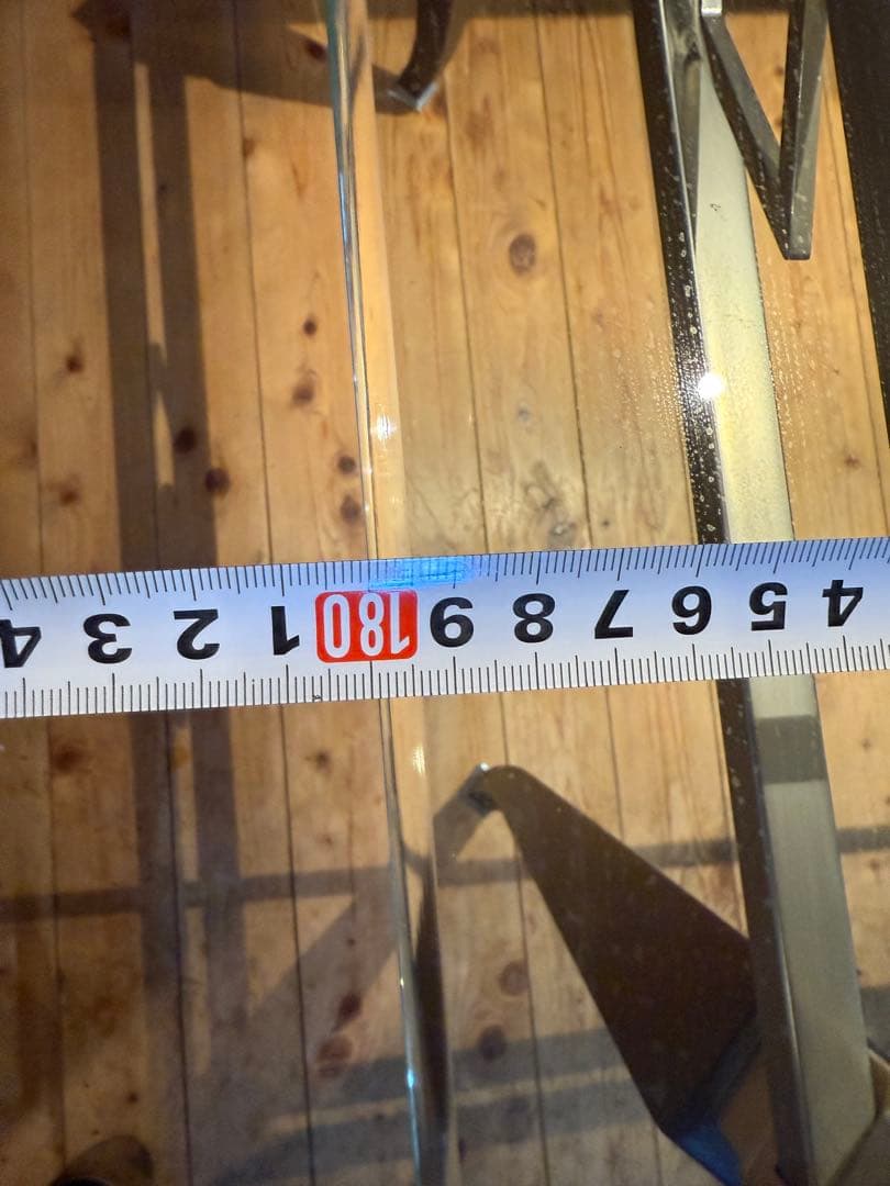 サァラ麻布　ダイニング　ガラステーブル　セット椅子2脚付き