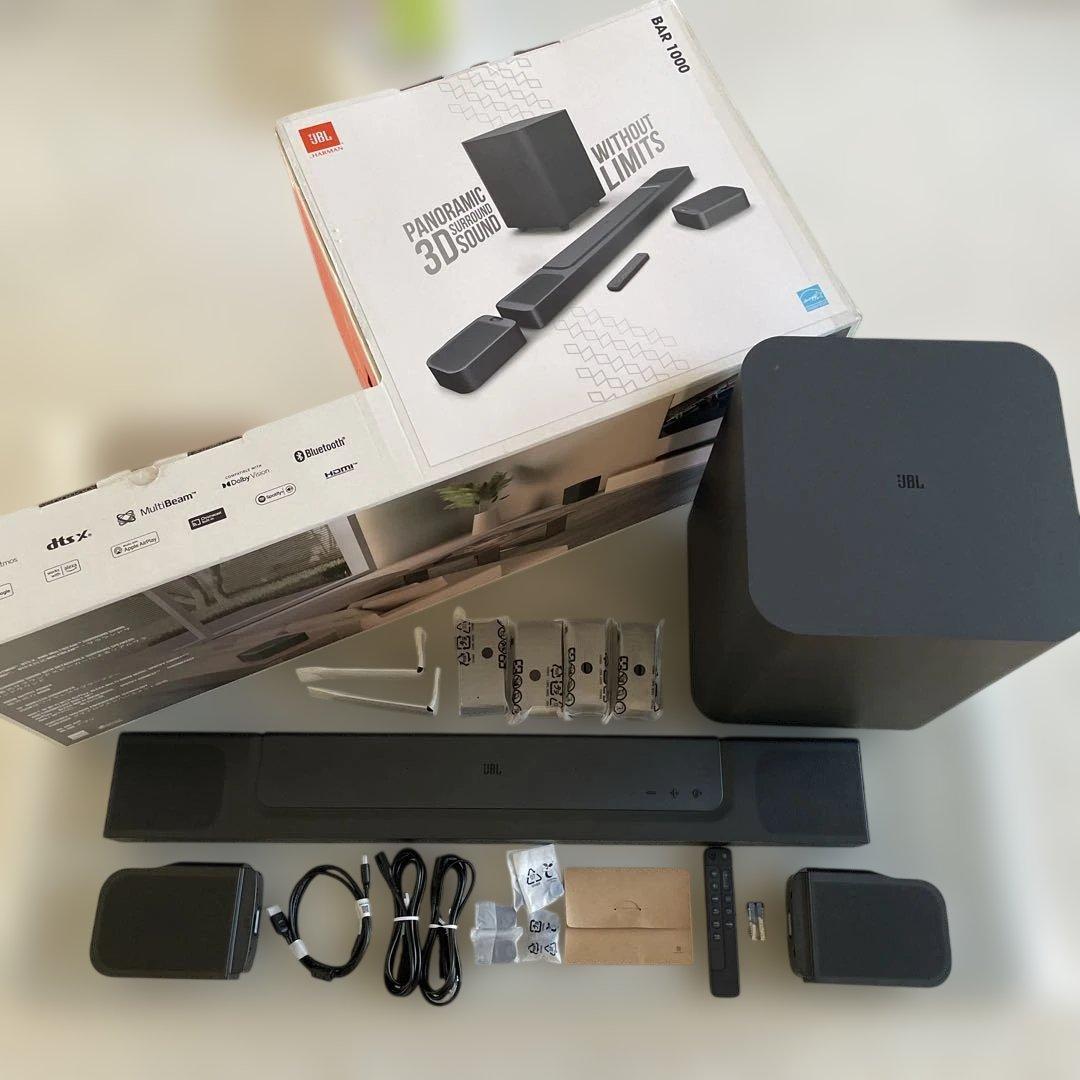 JBLサウンドバーBAR 1000 ATOMS搭載迫力サラウンド昨年末購入