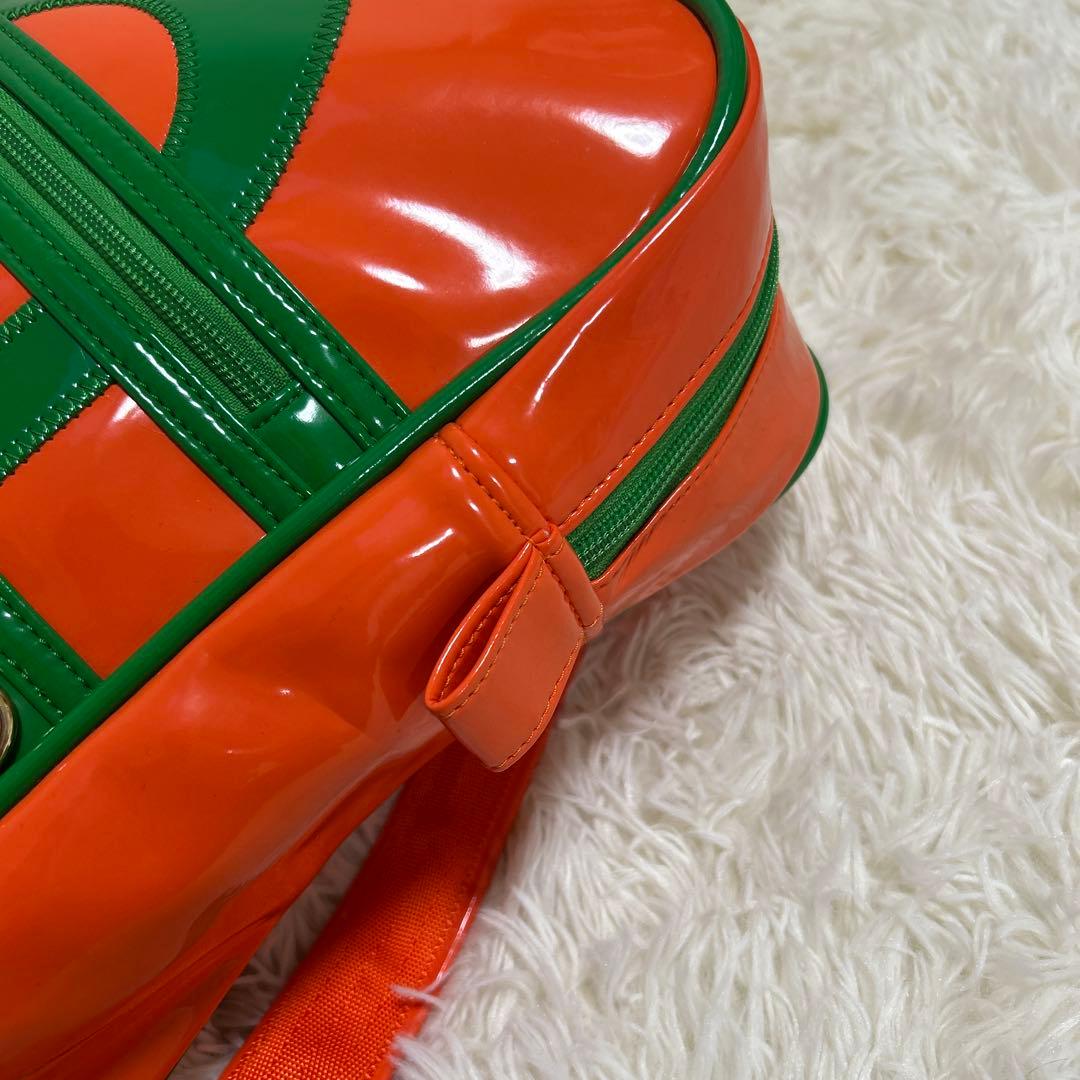 希少　新品　90's MOSCHINO 2way エナメルボストンバック　日本製