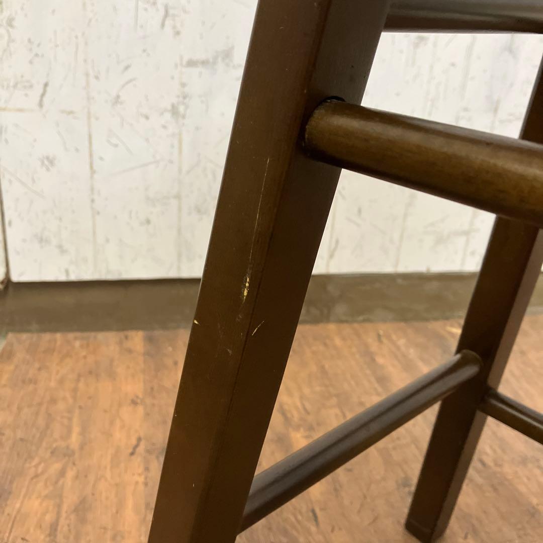 A-2 ② 昭和レトロ 木製 バースツール ハイチェア スツール 椅子 丸椅子