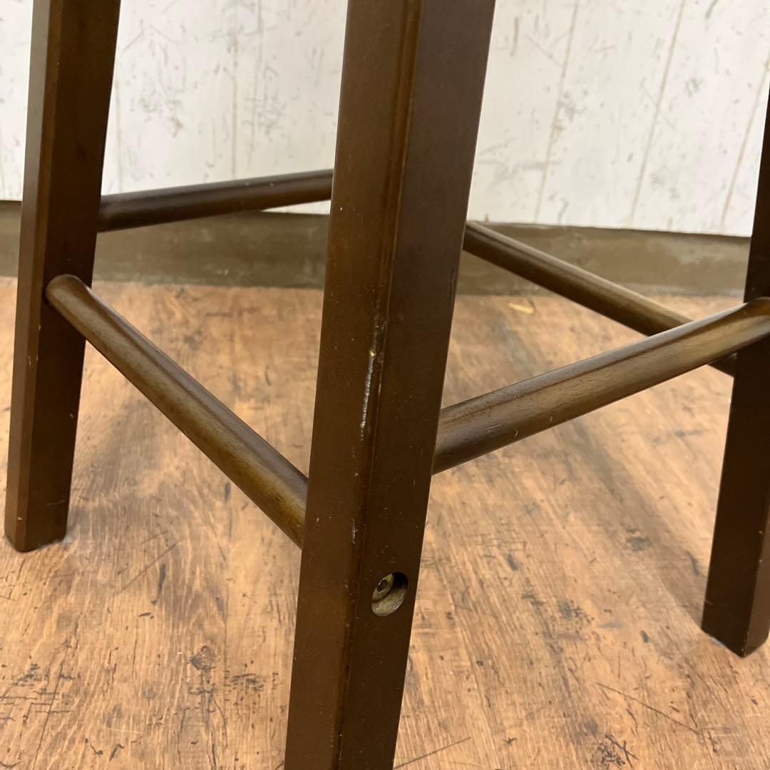 A-2 ② 昭和レトロ 木製 バースツール ハイチェア スツール 椅子 丸椅子