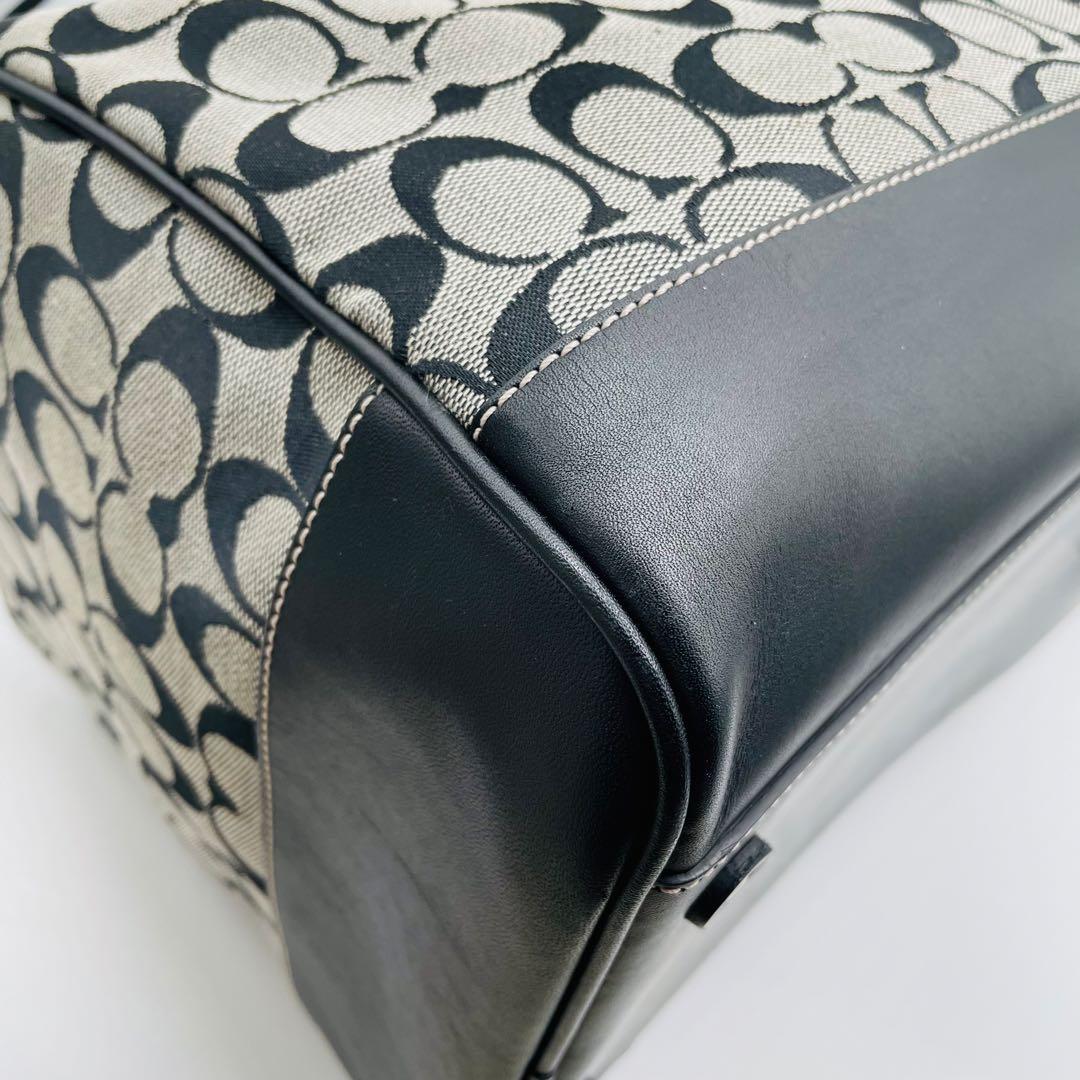 コーチ　ボストンバッグ　4253 2WAY シグネチャー　ブラック　美品