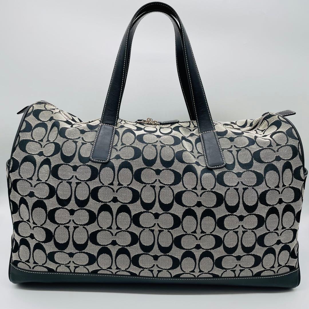 コーチ　ボストンバッグ　4253 2WAY シグネチャー　ブラック　美品