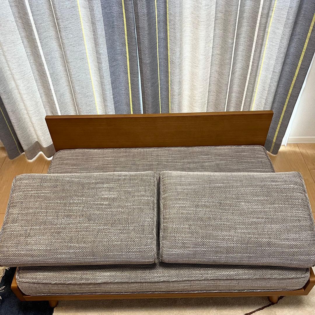 【ほぼ新品】unico ウニコ アルベロ 2人掛けソファ＋オットマン