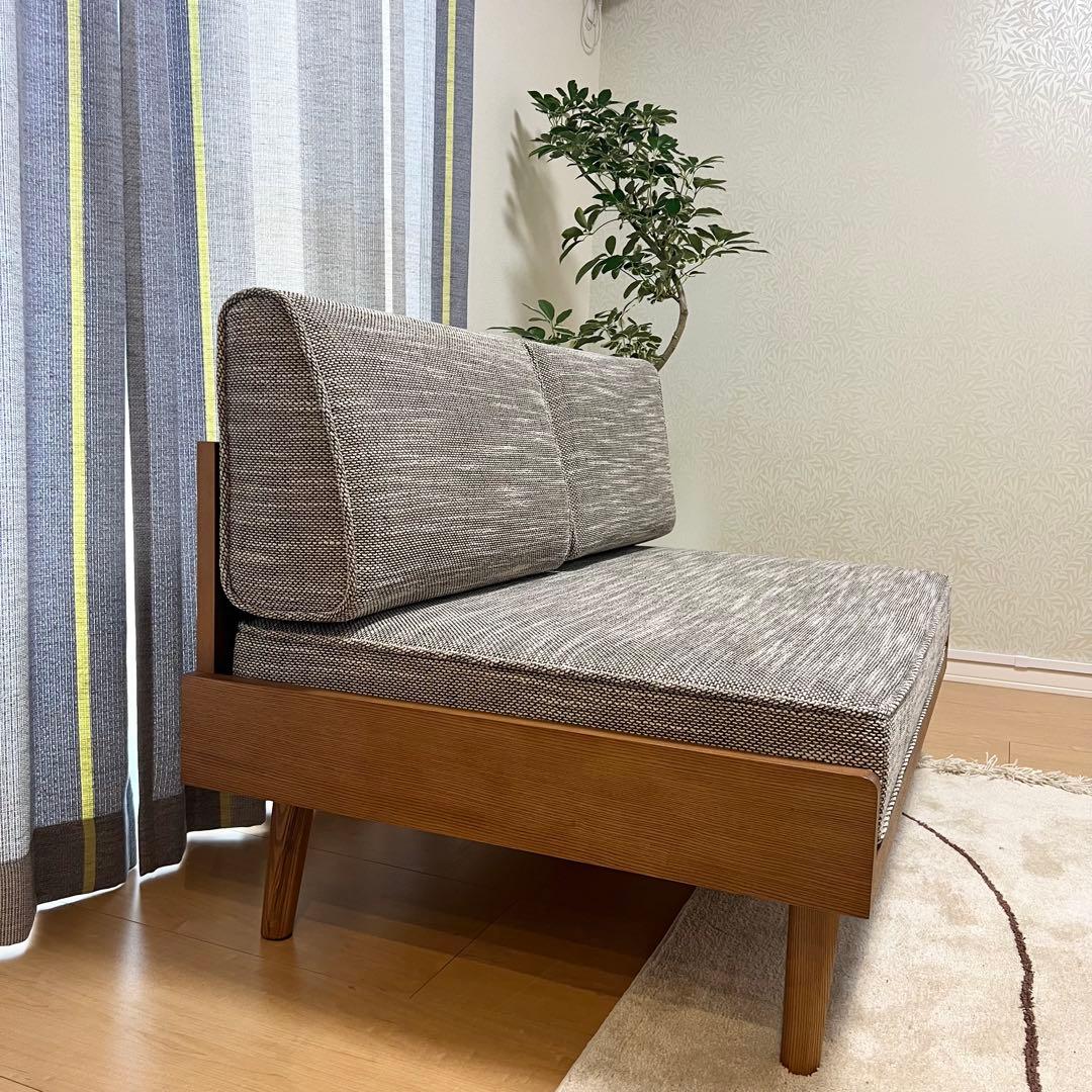 【ほぼ新品】unico ウニコ アルベロ 2人掛けソファ＋オットマン