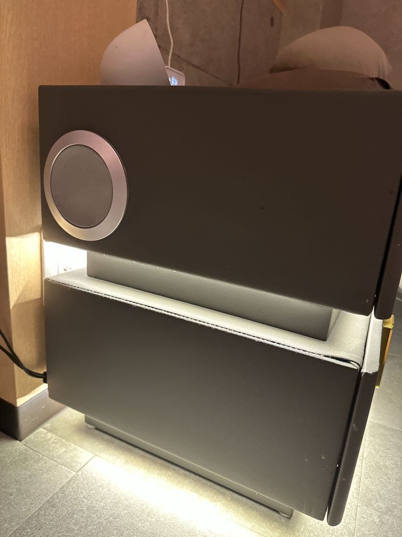 TPTBON パスワードロック LEDベッドサイドテーブル 充電ステーション