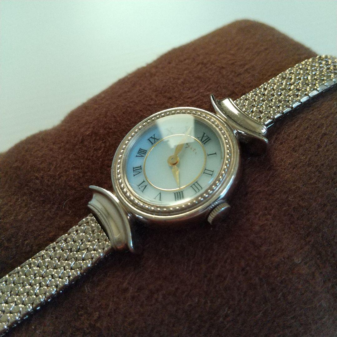 ✨極美品✨ageteアガット ソーラー 金 ゴールドラウンド腕時計レディース