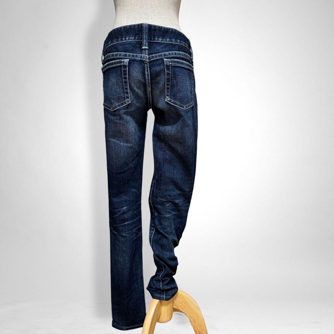 【美品】マウジー ストレッチ入り ローライズ スキニーデニムパンツ