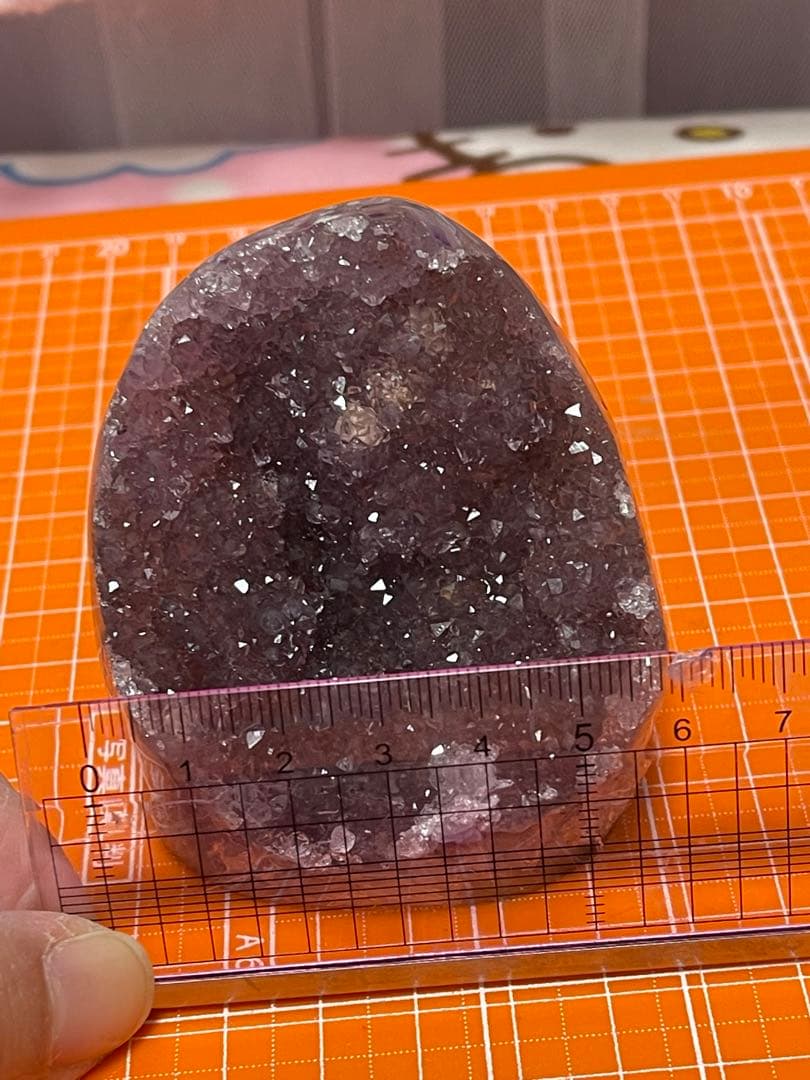 原石 天然石　浄化　ウルグアイ産 アメジスト 赤色　水晶クラスター　⑦