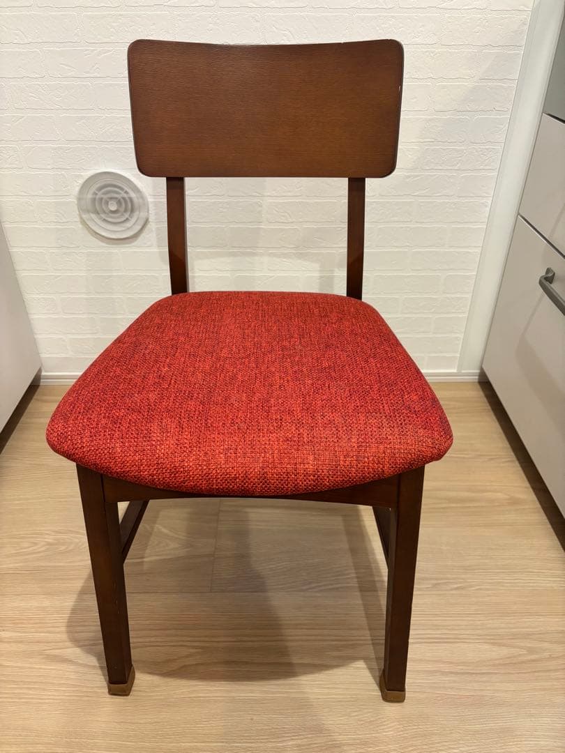テーブルもあり★フランフラン コムン チェア ファブリック レッド ブラウン