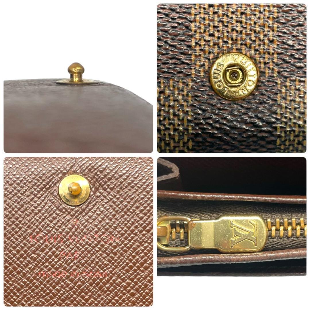 【激レア/廃盤品】 ルイヴィトン ポルトフォイユ トレゾール ダミエ エベヌ