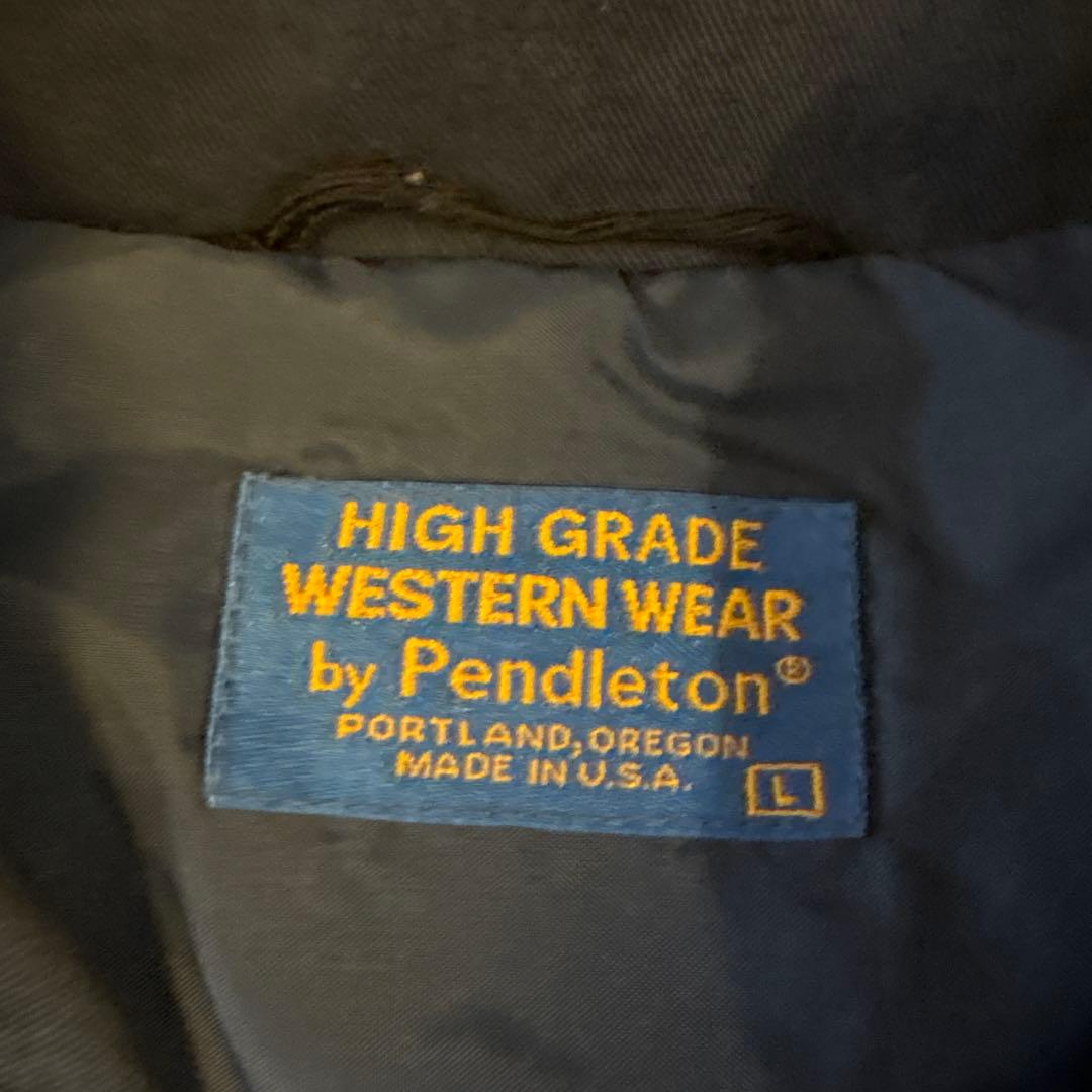 ゆ*様 USA製 ペンドルトン バック切り替えネイティブ柄 ブランケット ネイビ