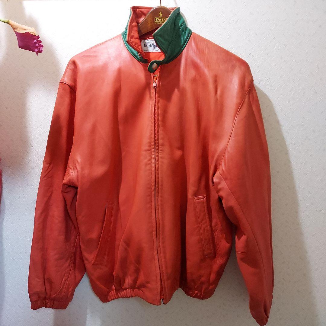 ♥️Ralph Lauren オレンジ レザージャケット