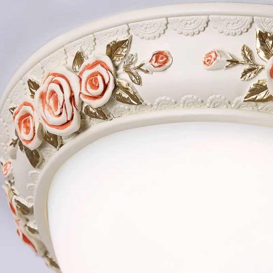 シャンデリア照明器具ペンダント 天井照明 電源直結タイプ 花柄薔薇