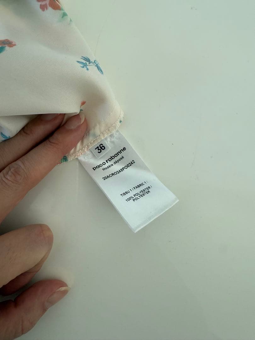 【a】Paco Rabanne フラワーロングドレス