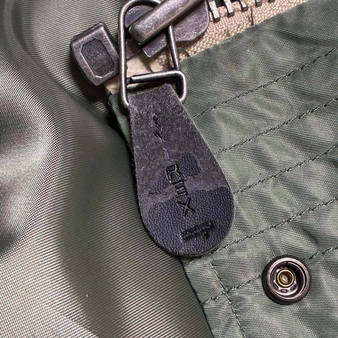 AVIREX N2B ファー 短丈 フライト ジャケット カーキ y2k M