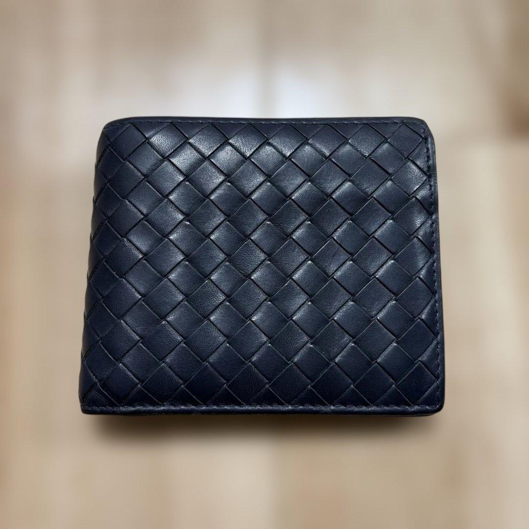 Bottega Veneta 二つ折り財布 ネイビー