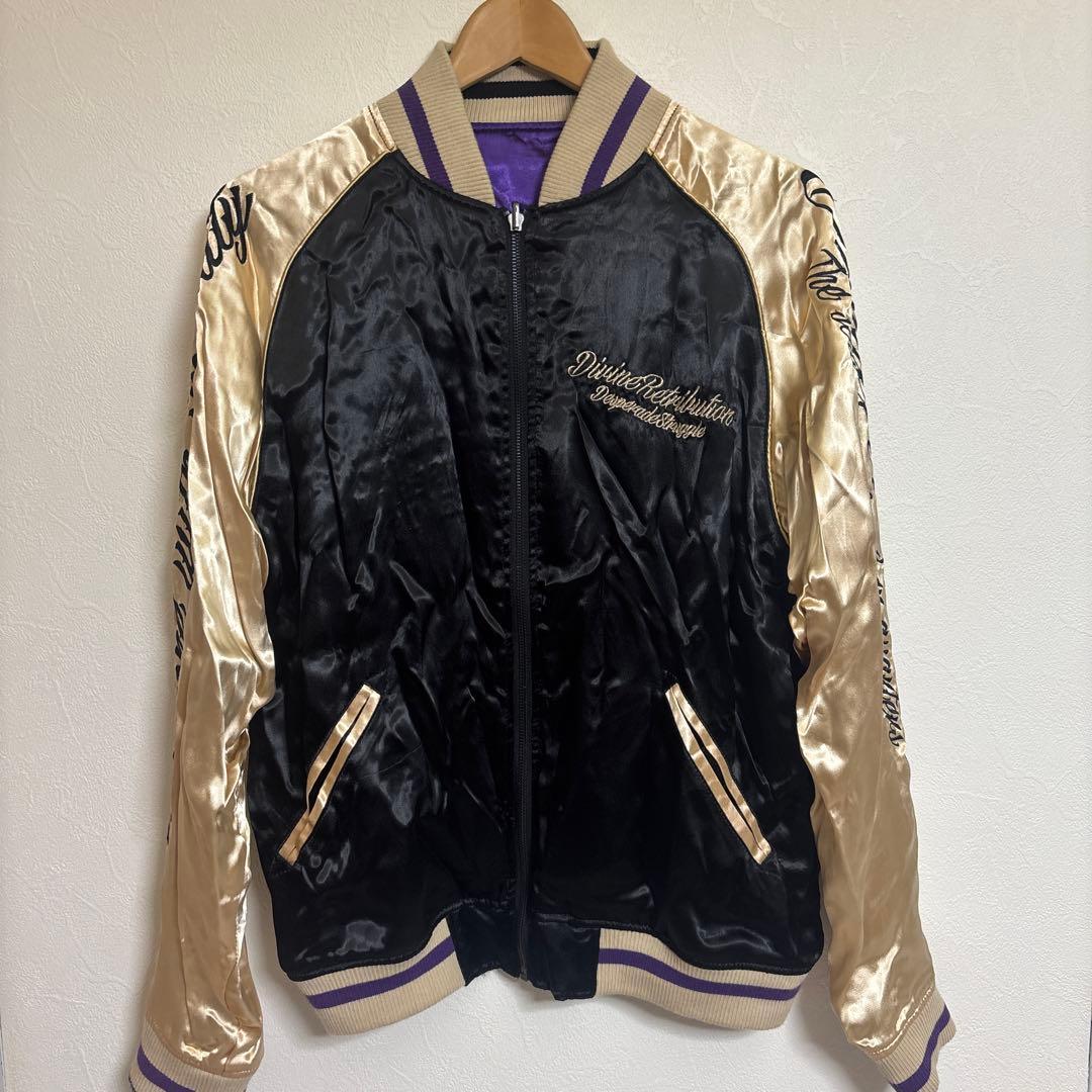 抜刀娘　レーヨンリバーシブル　刺繍スカジャン