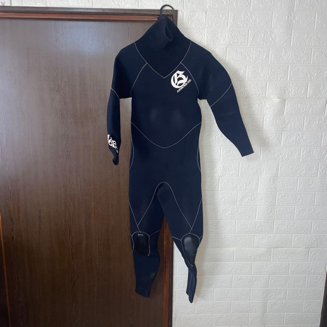 AEROQUIP フルスーツ ブラック ネックエントリー膝パッド付きサイズM